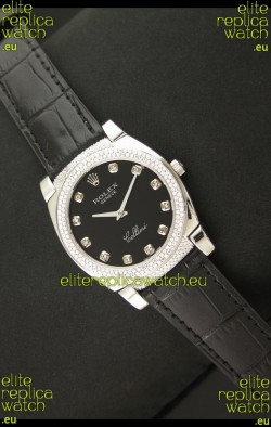 Rolex Cellini Japanese Replica Watch in Diamond Hour Markers